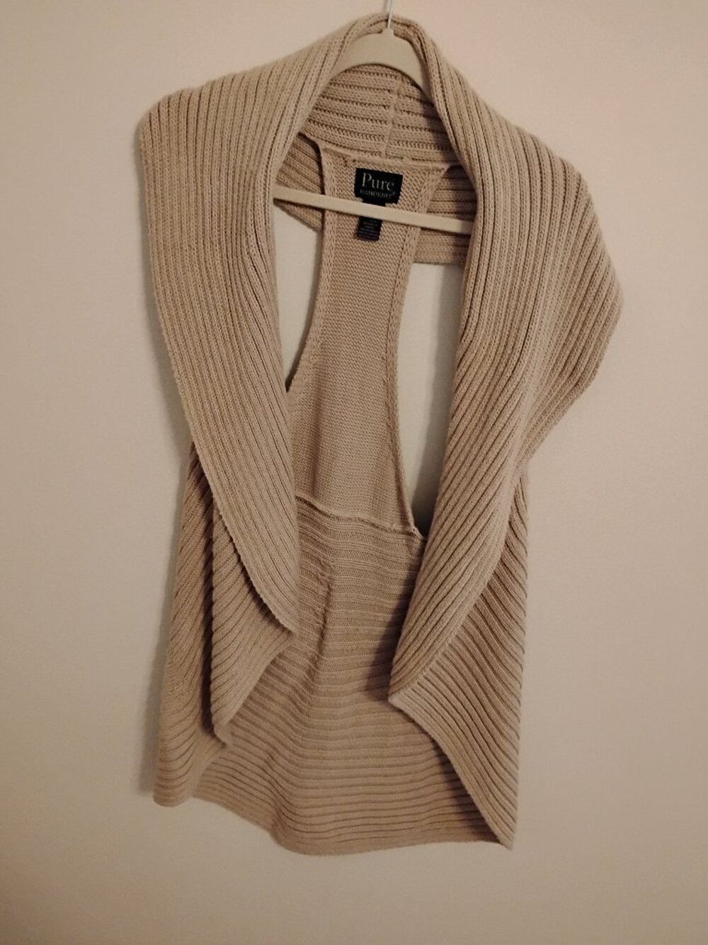 EUC Pure Handknit 100% Cotton Sleeveless Cardigan
